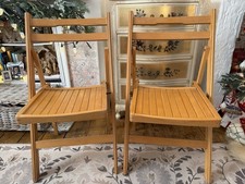 2 X Vintage Wooden Folding