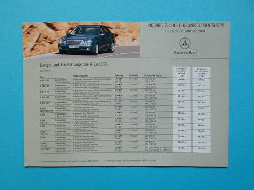 Brochure price list - price,