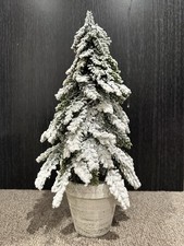 Faux Potted Snowy Christmas Tree Artificial Tree for Home Decor Indoor Outdoor