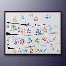 Painting 40" Piano Notes