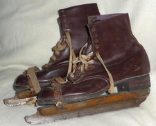 Rare Pair of Antique Victorian John Wilson ‘THE SMART SKATE’ Ice Skate Boots.