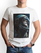 Space Monkey T-Shirt Gift Cool Astronaut Chimp Art Animal Spaceman Funny Cool