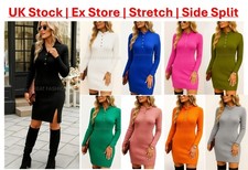 Ladies Ribbed Jumper Dress