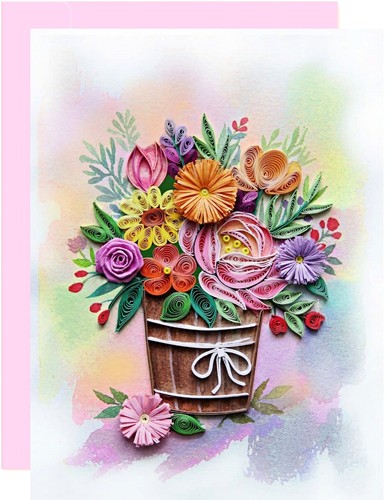 Flower bouquet quilling - flower,