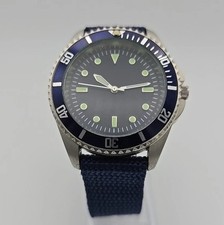 Eaglemoss Mens Military Watch 1970's Style Blue Strap Collection Never Worn
