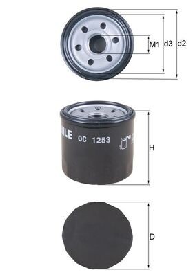 Mahle 1253 oil filter - mahle,
