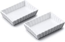 Fluted Porcelain Flan Dish