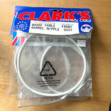 Clark’s vintage NOS brake cable 5037 – Barrel nipple, front, white {145}