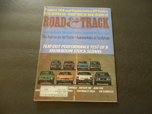 Road track aug 1975 peugeot - aug,