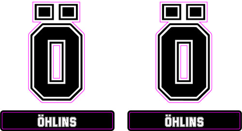 Ohlins upper fork - upper, decals