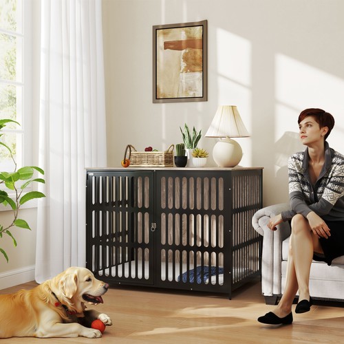 Pawhut dog crate furniture - crate,