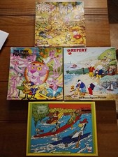 Vintage Jigsaws Bundle.Complete..Fraggle Rock, Pink Panther, Rupert, Yogi Bear .
