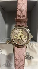 Vivienne Westwood VV006PKPK Ladies Orb Pink Leather Quartz Watch Box bag etc. 