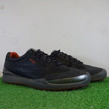 Ecco Trainers Size 12 Mens Natural Motion Biom Yak Black Leather Golf Shoes