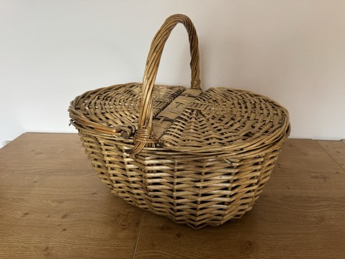 Large oval wicker picnic - large,
