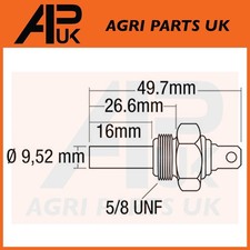 Water Temperature Sender Switch for Massey Ferguson David Brown Perkins Tractor