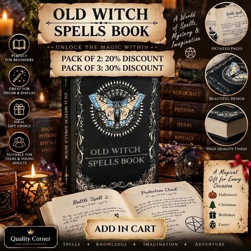 Old witch spell - spell, book