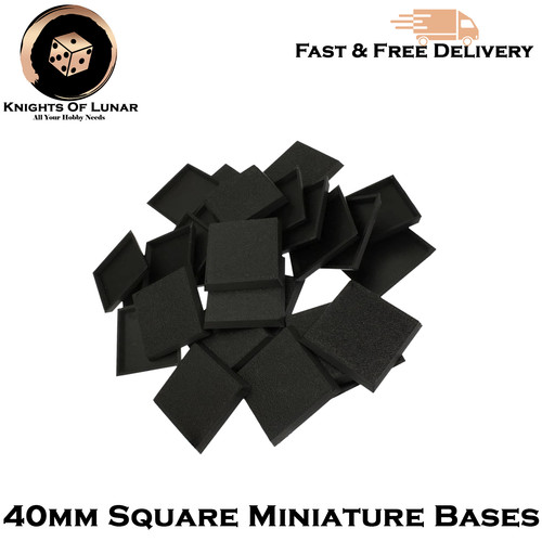 40mm square miniature - miniature, bases