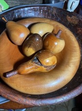 Vintage Carved Wooden Fruit