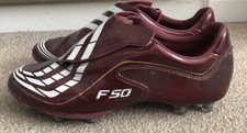 Very Rare Burgundy Adidas F50 Tunit Football Boots Size UK 9