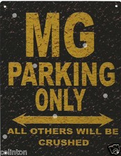 MG PARKING METAL SIGN RUSTIC