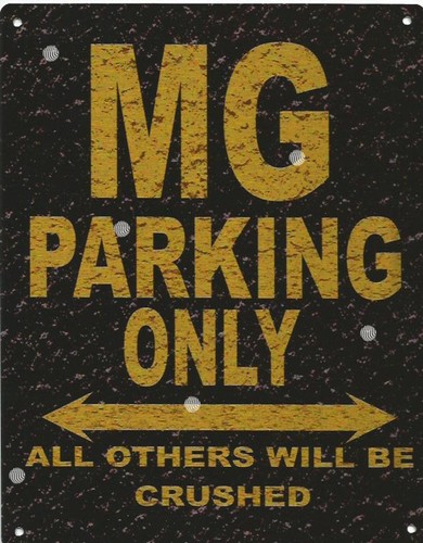 Parking metal sign rustic - mg,