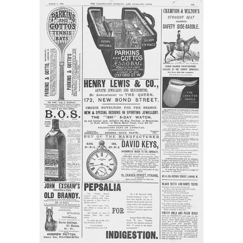 Victorian adverts tennis bats - victorian,