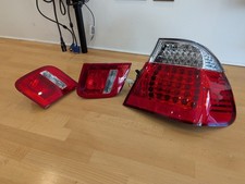 Back Rear Tail Lights Lamps For BMW E46 Saloon 2001-2005 Red-Clear LED