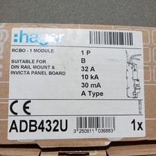 Hager ADB432U 32A RCBO 1P 30mA
