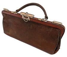 Vintage leather gladstone bag - gladstone,