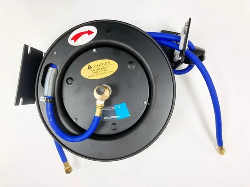 Retractable 50ft air hose - 50ft, 3/8"