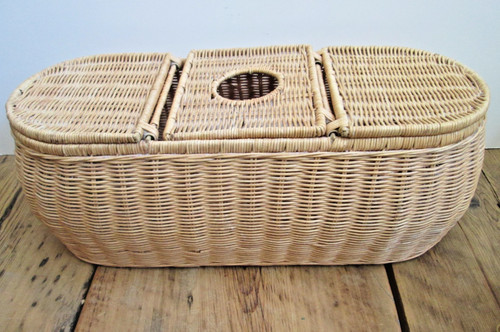 Wicker rattan part - 3-part, basket