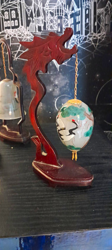Hanging painted ceramic egg - hanging,