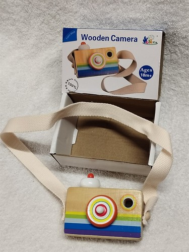 Kids mini wooden camera - wooden, toy
