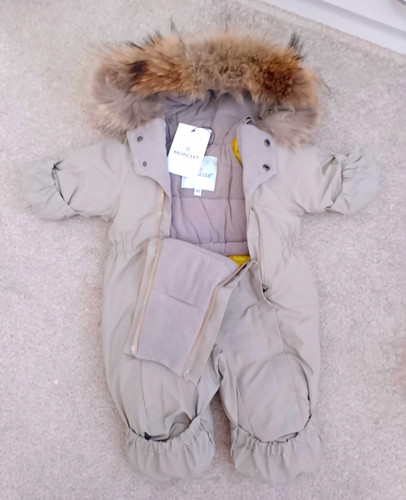 Moncler grey hooded snowsuit - moncler,