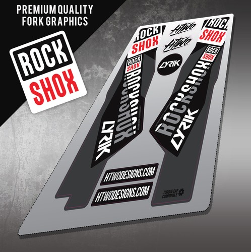 Mountain bike fork - bike, stickers