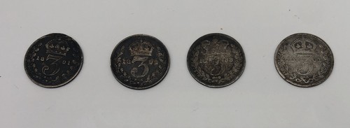 Three pence coins - 4, –