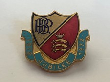 VINTAGE ORIGINAL MIDDLESEX JUBILEE 1912 1972 ENAMEL PIN BADGE BY H.W.MILLER