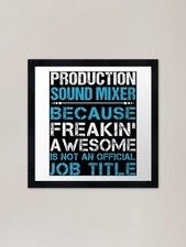 Production Sound Mixer Framed