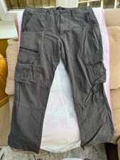 Next Mens Dark Grey Cargo Trousers Size 42 Inch Waist Worn Once In Great Cond