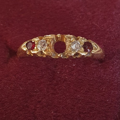 Antique 1902 18ct gold ruby - antique,