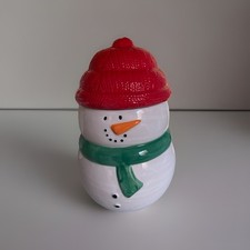 Unused Large ceramic Snowman Fun Cookie Jar 10 Inches High