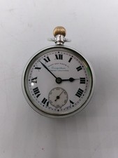 Vintage .935 Silver West End Watch Co. Complication Pocket Watch Swiss Made
