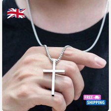 Unisex Silver Cross Pendant