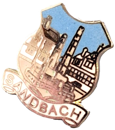 Sandbach town small pin - sandbach, badge