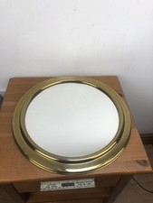 vintage porthole mirror brass frame 