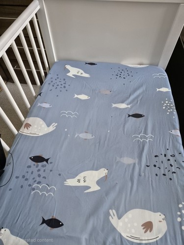 White baby cot bed - baby,