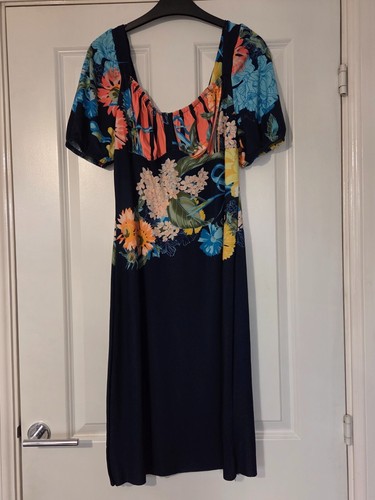 Zara navy blue - blue, peach