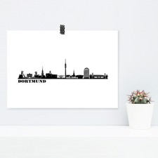 JUNIWORDS poster "Skyline Dortmund" in black gift birthday A4 A3 A2 
