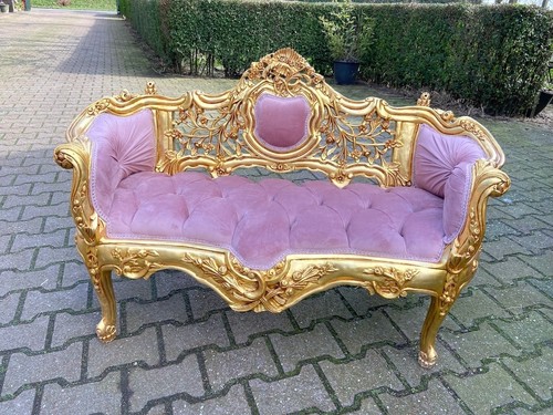 Sofa french louis xvi blush - sofa,